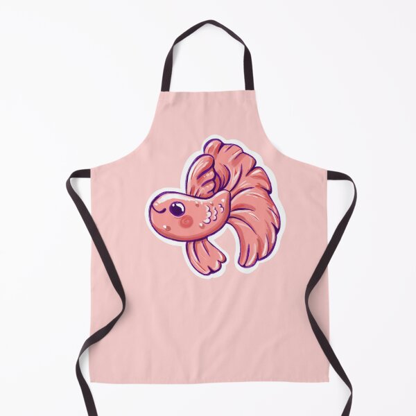 Item preview, Cute pink kawaii betta fish designed and sold by sianelliot.