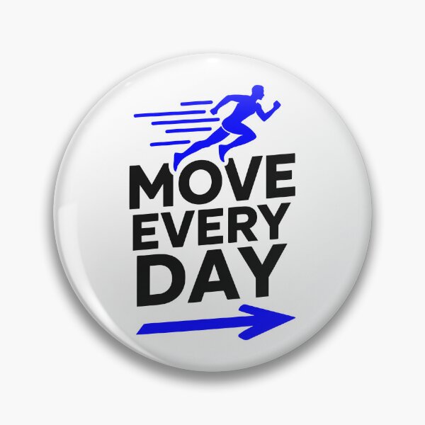 Item preview, Move Every Day Electric Blue Runner Motivation designed and sold by FunFitLife Studio.
