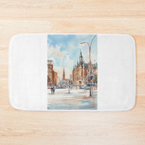 Item preview, Hamburg Speicherstadt Watercolor designed and sold by caracatita75.