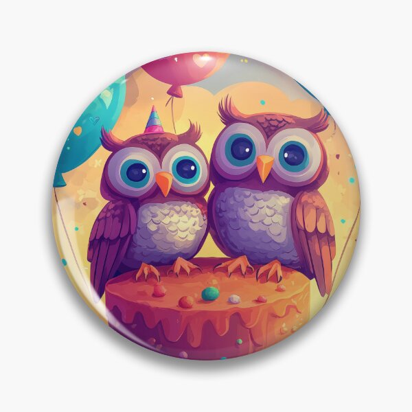 Item preview, Owl Birthday Illustration designed and sold by Leylita Design.