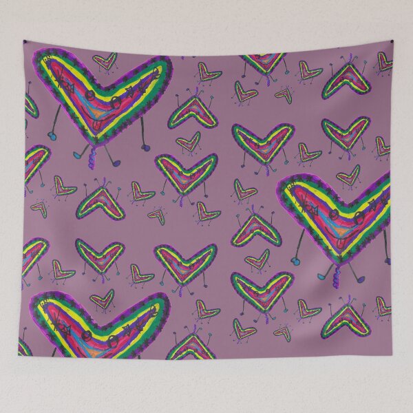 Item preview, Rainbow Heart Balloon Pattern designed and sold by nimbfeja.