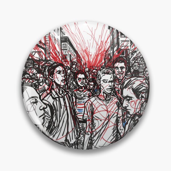 Item preview, Red Rhythm of the Street Crowd designed and sold by MaciejErdon.