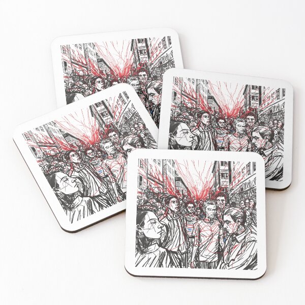 Item preview, Red Rhythm of the Street Crowd designed and sold by MaciejErdon.