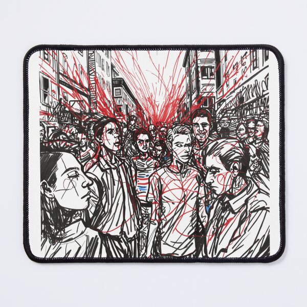 Item preview, Red Rhythm of the Street Crowd designed and sold by MaciejErdon.