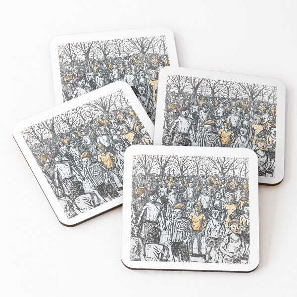 Item preview, Winter Walkers: Orange Accents in the Park designed and sold by MaciejErdon.