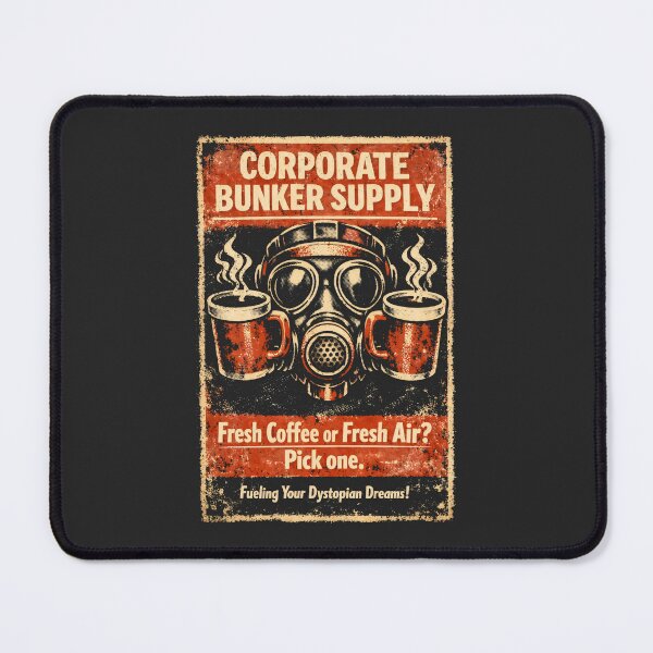 Item preview, Dystopian Corporate Bunker Supply Gas Mask Coffee designed and sold by SplashTastic.