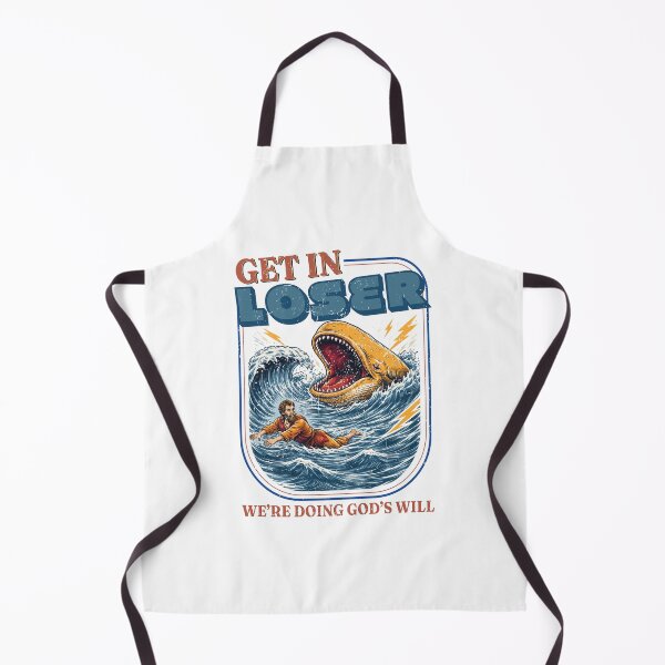 Item preview, Get In Loser Were Doing Gods Will Shirt Funny Christian Shirt Jonah and the Whale Retro Vintage Faith Tee Bible Humor Gift designed and sold by LessIsLoud.