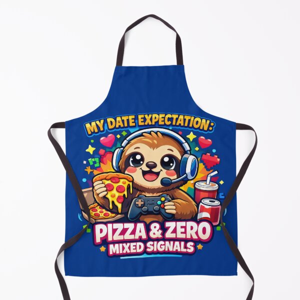 Item preview, Gaming Sloth Pizza and Zero Mixed Signals Gamer designed and sold by SplashTastic.