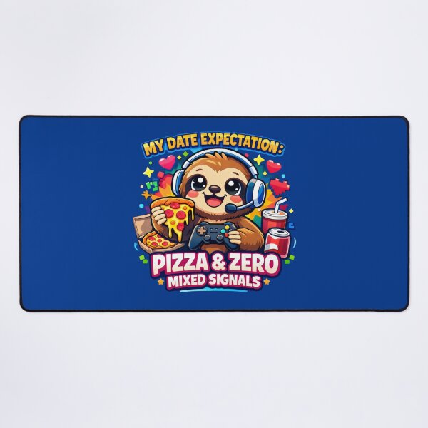 Item preview, Gaming Sloth Pizza and Zero Mixed Signals Gamer designed and sold by SplashTastic.