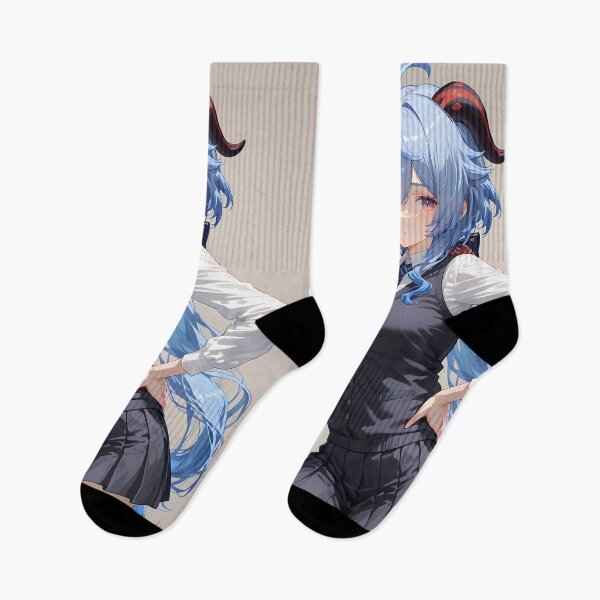 Item preview, Ganyu Genshin Impact Office Elegance Blue Hair Confident Pose designed and sold by PMartistStudio.