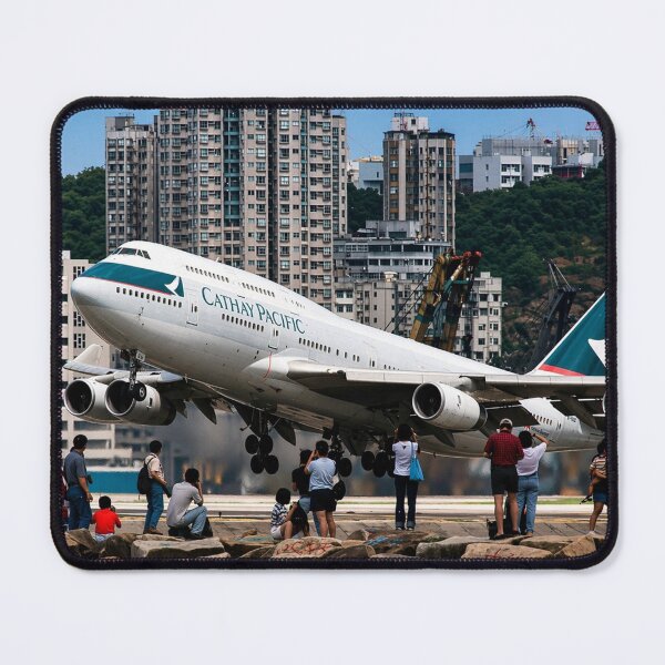 Item preview, Kai Tak Spectacle, circa 1995 — Crowd Witnesses a Legendary Boeing 747 Landing in the Heart of Hong Kong designed and sold by Myōhō Print Co..