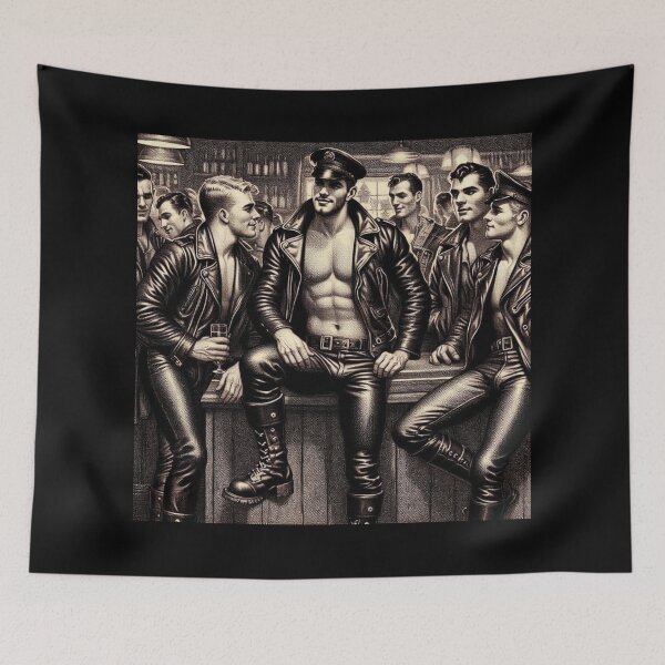 Artikelvorschau, Vintage Tom of Finland Kleidung – Hommage an Sir With Love Gay Bar Leather Daddy entworfen und verkauft von ItsAKinkThing.