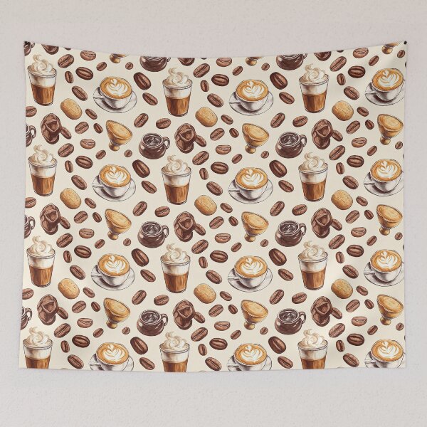 Item preview, Coffee Seamless Pattern designed and sold by Leylita Design.