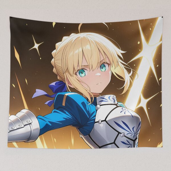 Item preview, Saber Fate Stay Night Golden Burst Armored Heroic Stance designed and sold by PMartistStudio.