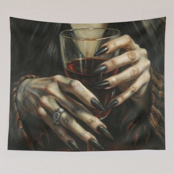 Item preview, Vampire Hands Holding Red Wine Glass designed and sold by DarkHolyQueen.