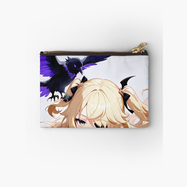 Item preview, Fischl Genshin Impact Raven Feathers Wind White Background designed and sold by PMartistStudio.