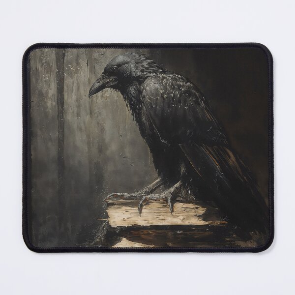 Item preview, The Raven on Old Books Gothic Art designed and sold by DarkHolyQueen.