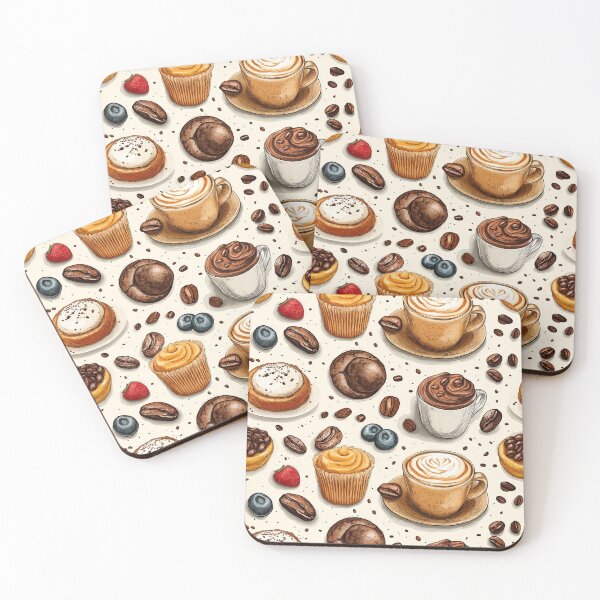 Item preview, Coffee Seamless Pattern designed and sold by Leylita Design.