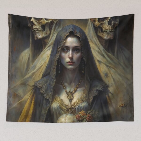 Item preview, Watchers of the Dark Gothic Skeleton Portrait designed and sold by DarkHolyQueen.