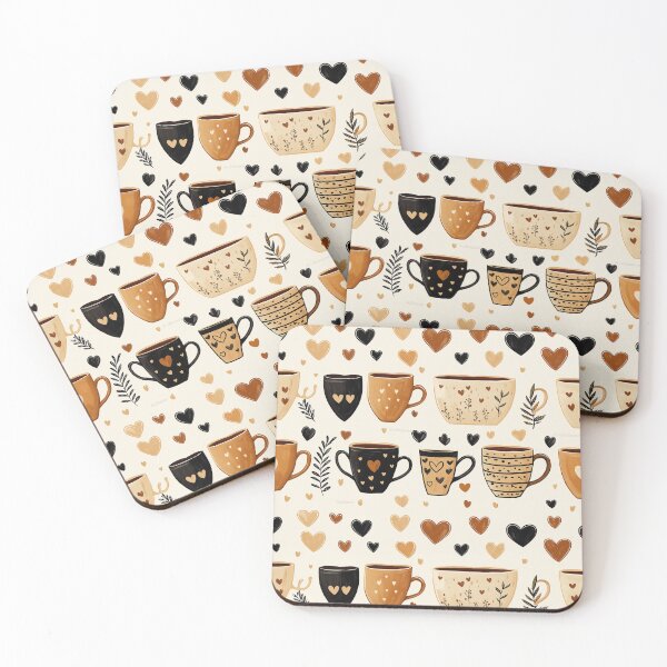 Item preview, Coffee Cups Seamless Pattern designed and sold by Leylita Design.