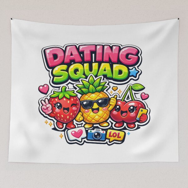 Item preview, Friendship Dating Squad Kawaii Fruit Friends designed and sold by SplashTastic.