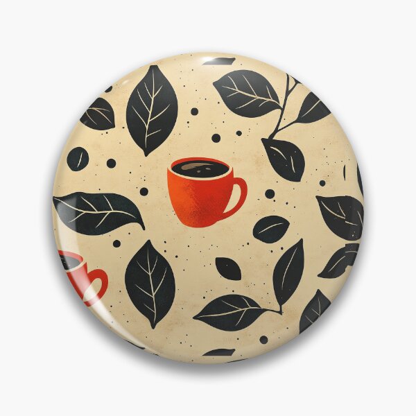 Item preview, Coffee and Leaves Seamless Pattern designed and sold by Leylita Design.