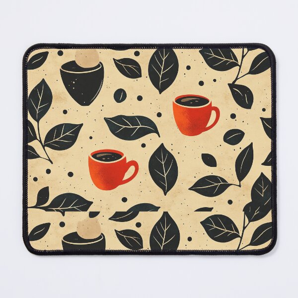 Item preview, Coffee and Leaves Seamless Pattern designed and sold by Leylita Design.
