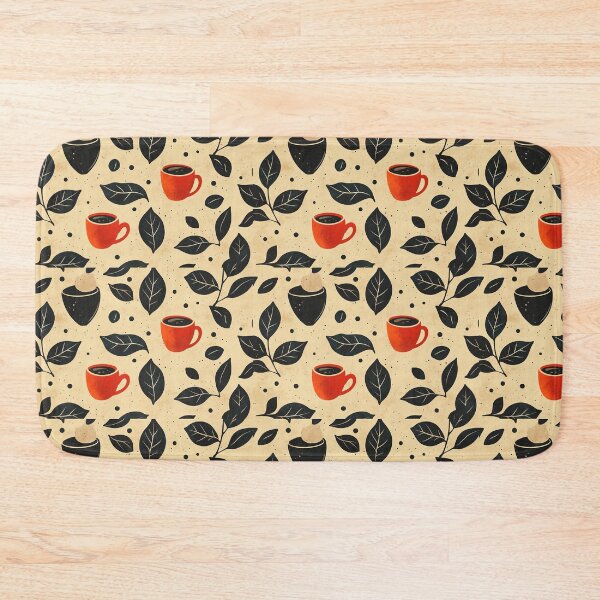 Item preview, Coffee and Leaves Seamless Pattern designed and sold by Leylita Design.