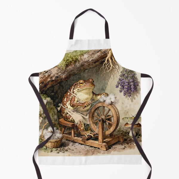 Item preview, Spinning Toad Cottagecore - Cozy Frog Art designed and sold by PictorialWhimsy.