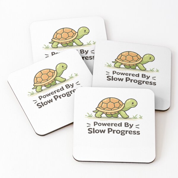 Item preview, Powered By Slow Progress Cozy Motivational Quote designed and sold by ILYASSE1.