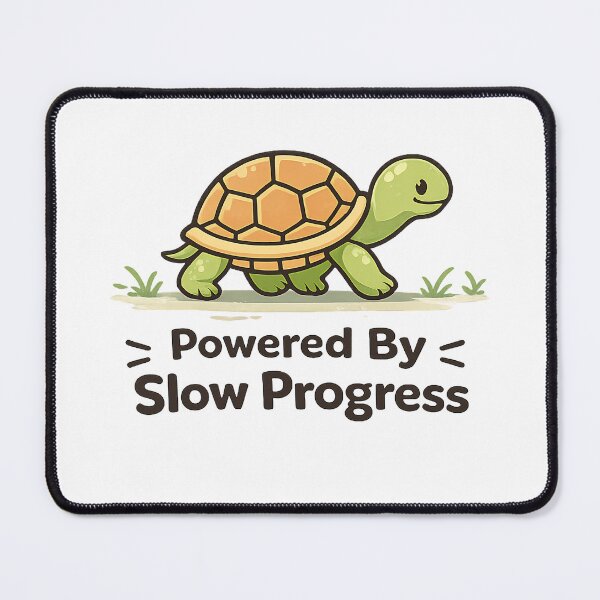 Item preview, Powered By Slow Progress Cozy Motivational Quote designed and sold by ILYASSE1.