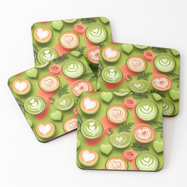Item preview, Matcha Cups Seamless Pattern designed and sold by Leylita Design.