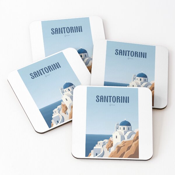 Item preview, Santorini Greece Blue Dome Church designed and sold by NeuralVibe.