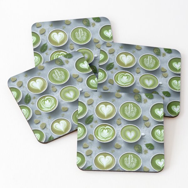 Item preview, Matcha Cups Seamless Pattern designed and sold by Leylita Design.