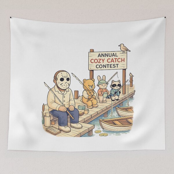 Item preview, Annual Cozy Catch Contest Funny Fishing Design designed and sold by SoftSproutstu.