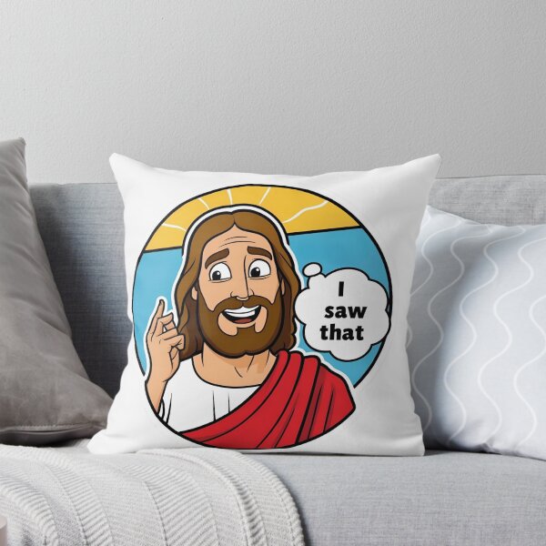 Item preview, Funny Jesus “I Saw That” Meme | Religious Humor Cartoon Design designed and sold by Souzian.