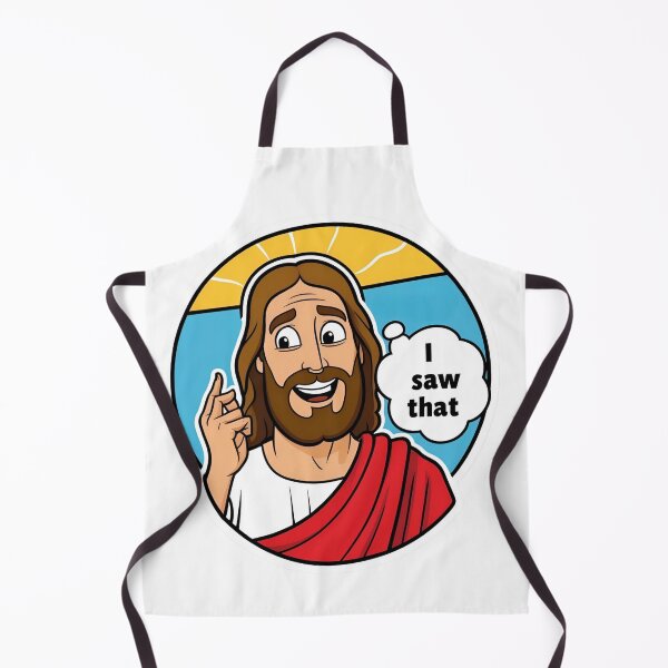 Item preview, Funny Jesus “I Saw That” Meme | Religious Humor Cartoon Design designed and sold by Souzian.