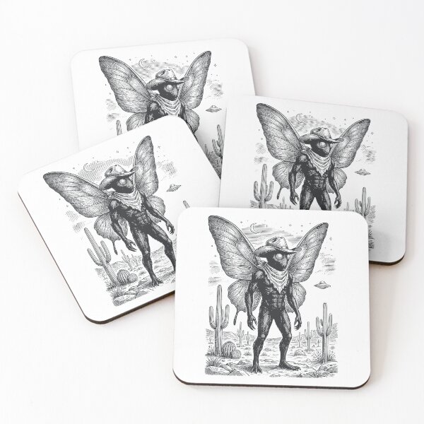 Item preview, Mothman Cowboy Vintage Engraving Desert Surrealism designed and sold by Krasnovaovaova.