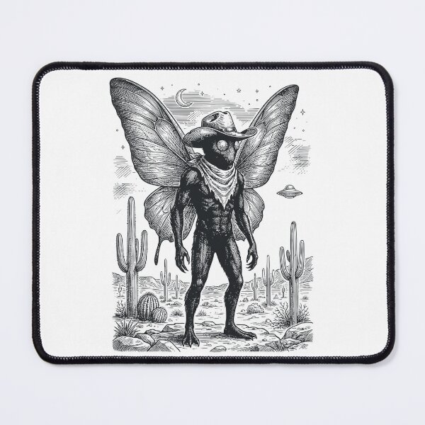 Item preview, Mothman Cowboy Vintage Engraving Desert Surrealism designed and sold by Krasnovaovaova.