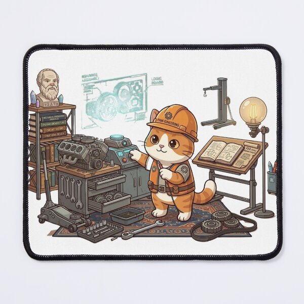 Item preview, Paw-gineering Cat - Master Mechanical Engineer designed and sold by anandariki.