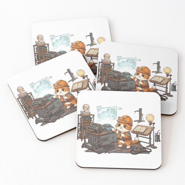 Item preview, Paw-gineering Cat - Master Mechanical Engineer designed and sold by anandariki.