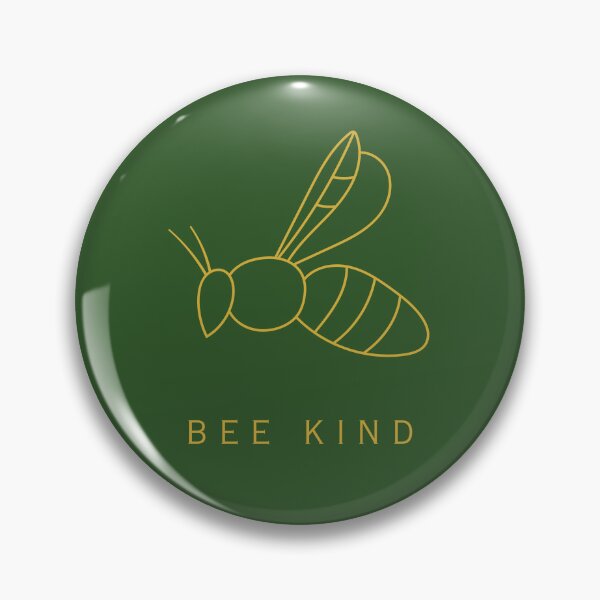 Item preview, Minimalist Bee Line Art – Bee Kind Nature Design in Soft Green & Gold designed and sold by Slow Vibes Designs.