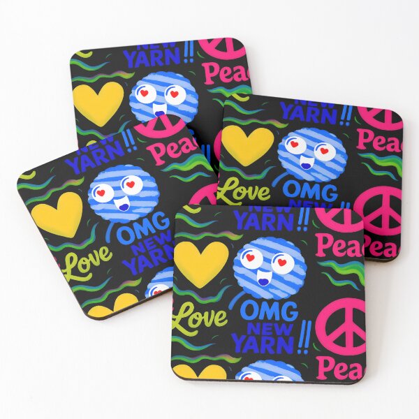 Item preview, Peace Love OMG New Yarn addict crochet knitting knitter hippie designed and sold by BigMRanch.