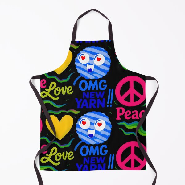Item preview, Peace Love OMG New Yarn addict crochet knitting knitter hippie designed and sold by BigMRanch.