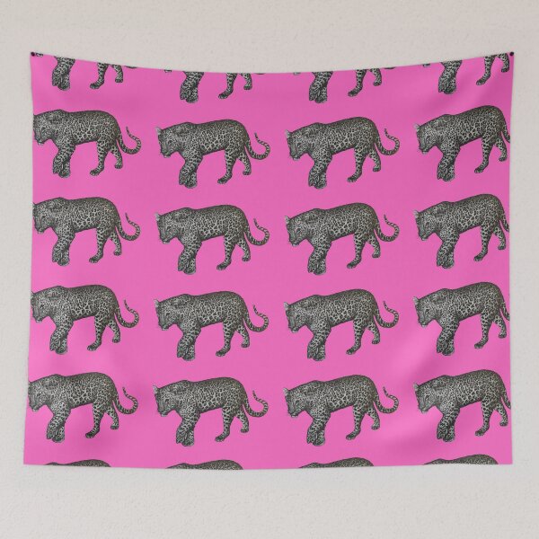 Item preview, Leopard on pink background  designed and sold by happytraveller1.