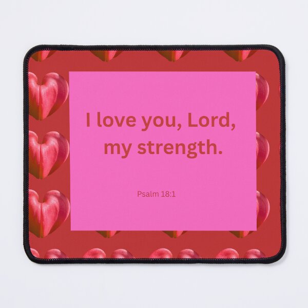 Item preview, Psalm 18 red heart background  designed and sold by happytraveller1.
