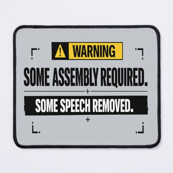 Item preview, Censorship Satire Warning Label Graphic designed and sold by POD DYNASTY.