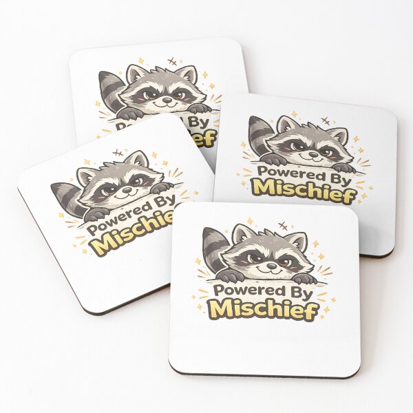 Item preview, Powered By Mischief Funny Playful Chaos Quote designed and sold by ILYASSE1.