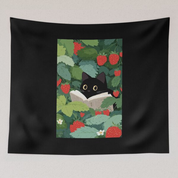 Item preview, Reading Cat In A Secret Garden designed and sold by Gkinoki.
