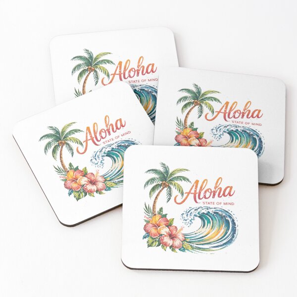 Item preview, Aloha State of Mind Retro Distressed Design - Tropical Wave Beach Vintage Aesthetic designed and sold by KymeraStudio25.